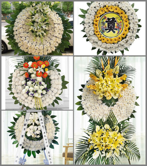 广东梅州市丰顺县汤坑镇富坑村花圈速递
